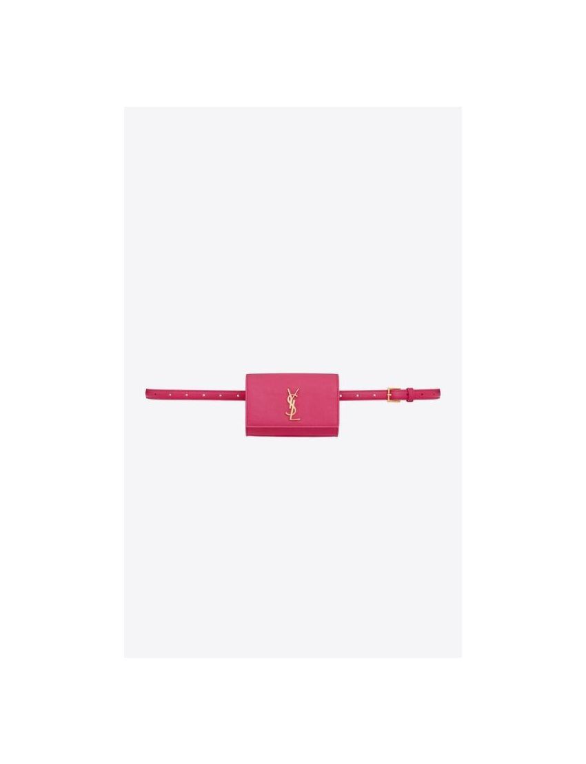 Saint Laurent Paris o1bcso1str1224 Size: OS /Kate Mini Belt Bag In Grain in Pink Size ONE SIZE - 1 Preview