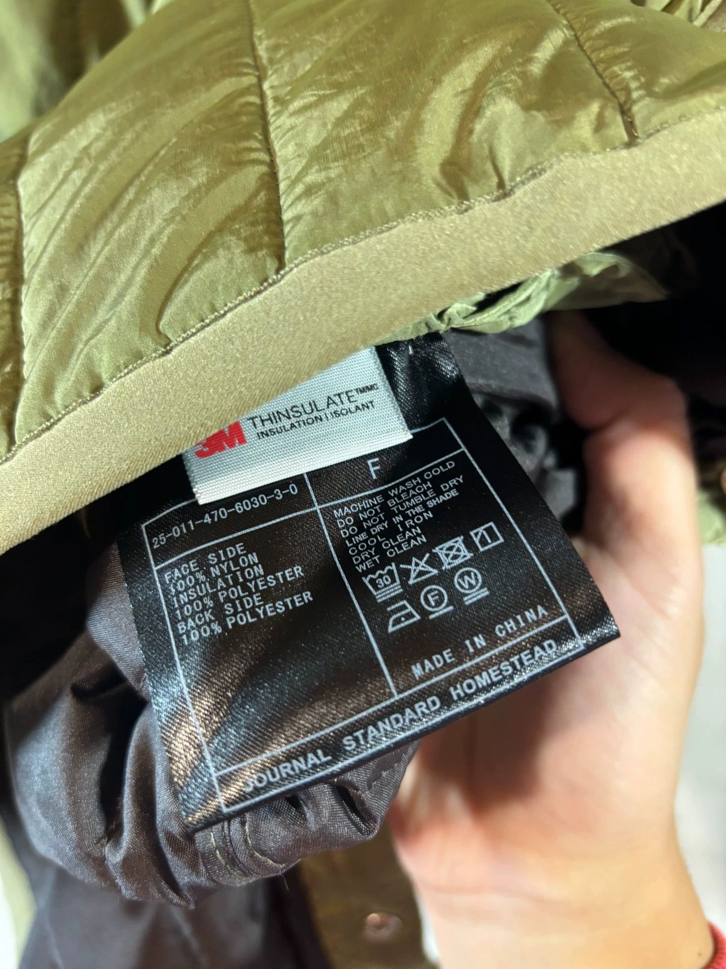J.S. Homestead j.s homestead 3M Filled Oversized Vest Military Green Size F Size US S / EU 44-46 / 1 - 7 Thumbnail