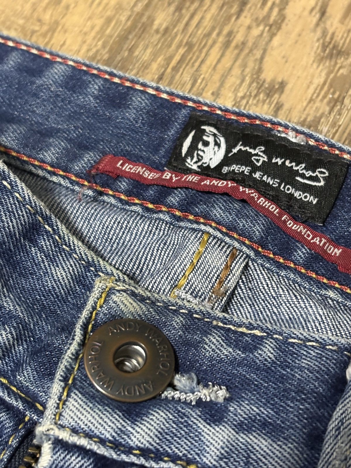 Andy Warhol Pepe Jeans Andy Warhol Marilyn Monroe Graphic Jeans Y2K Punk Size US 29 - 11 Thumbnail