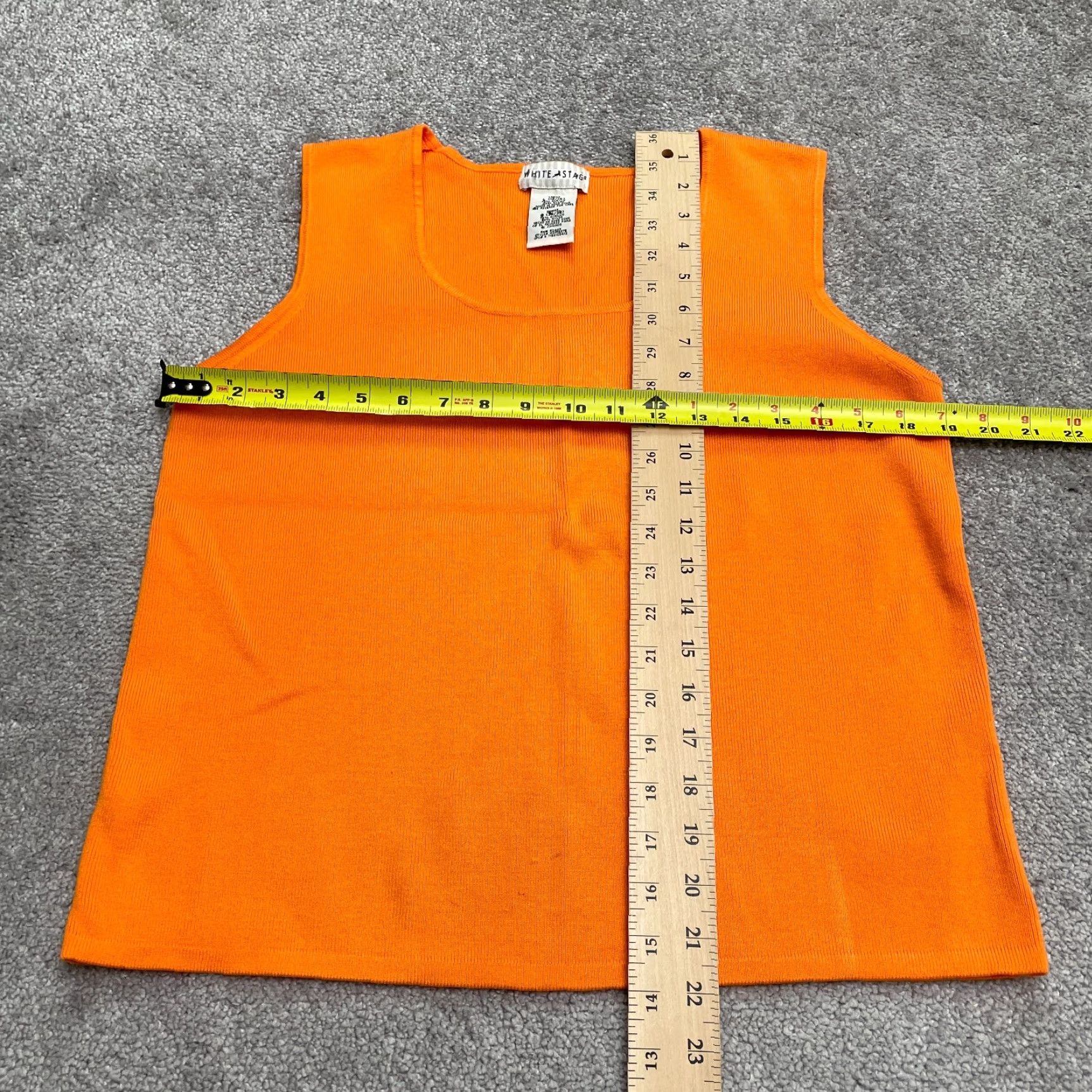 Vintage VINTAGE? No. (But follow rules) White Stag Tank Top Womens L Orange Square Neck Knit Basic Casual Tank Top Size L / US 10 / IT 46 - 6 Thumbnail