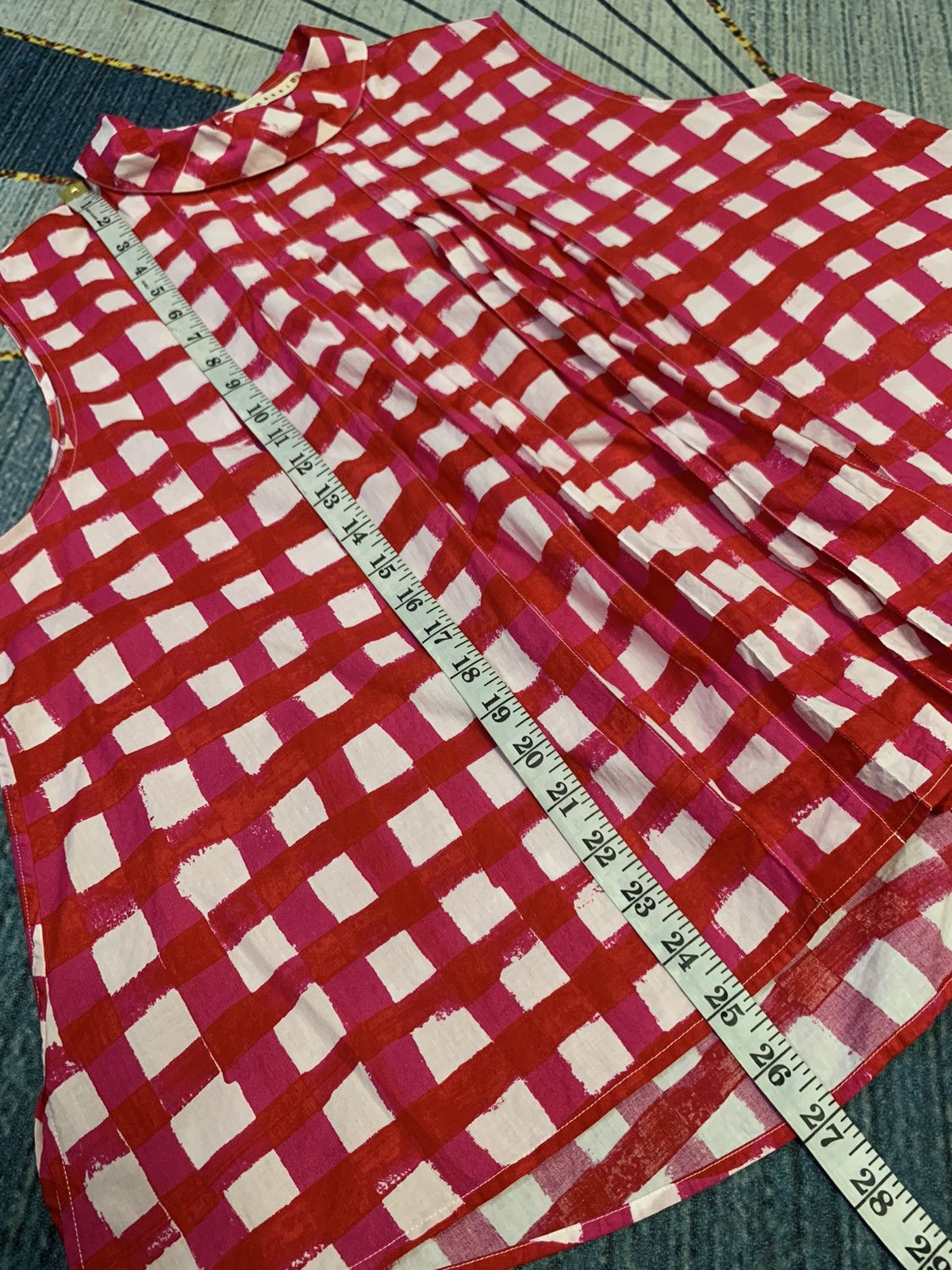 Marni × Uniqlo MARNI x UNIQLO Checkred Sleeveless Blouses Size 3XL / US 20-22 - 10 Thumbnail