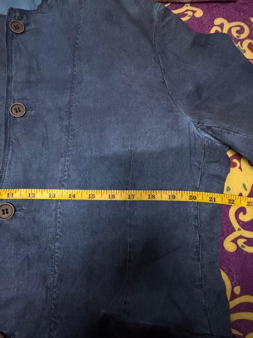 Armani Collezioni Authentic🔥Armani Collezioni Indigo Dyed Buttoned Casual Size US M / EU 48-50 / 2 - 8 Thumbnail