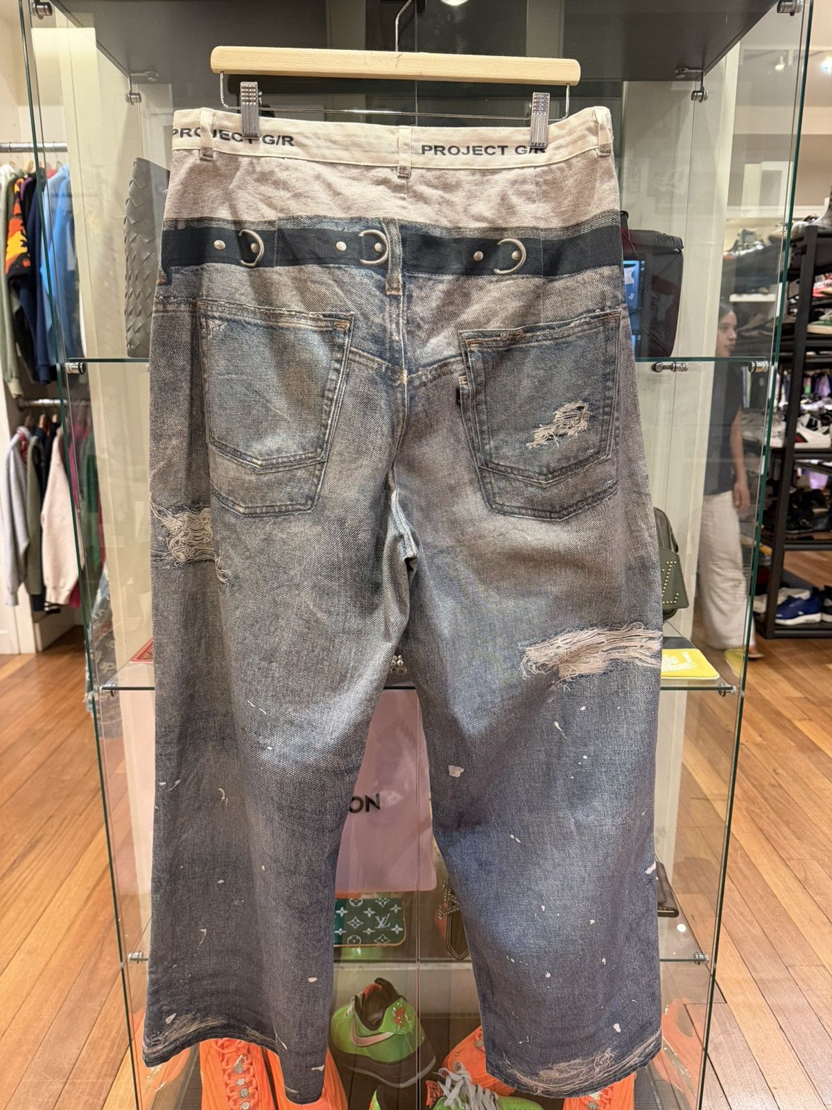 PROJECT G/R Project GR Trompe-L ‘IL Denim Jeans Size US 34 / EU 50 - 2 Thumbnail