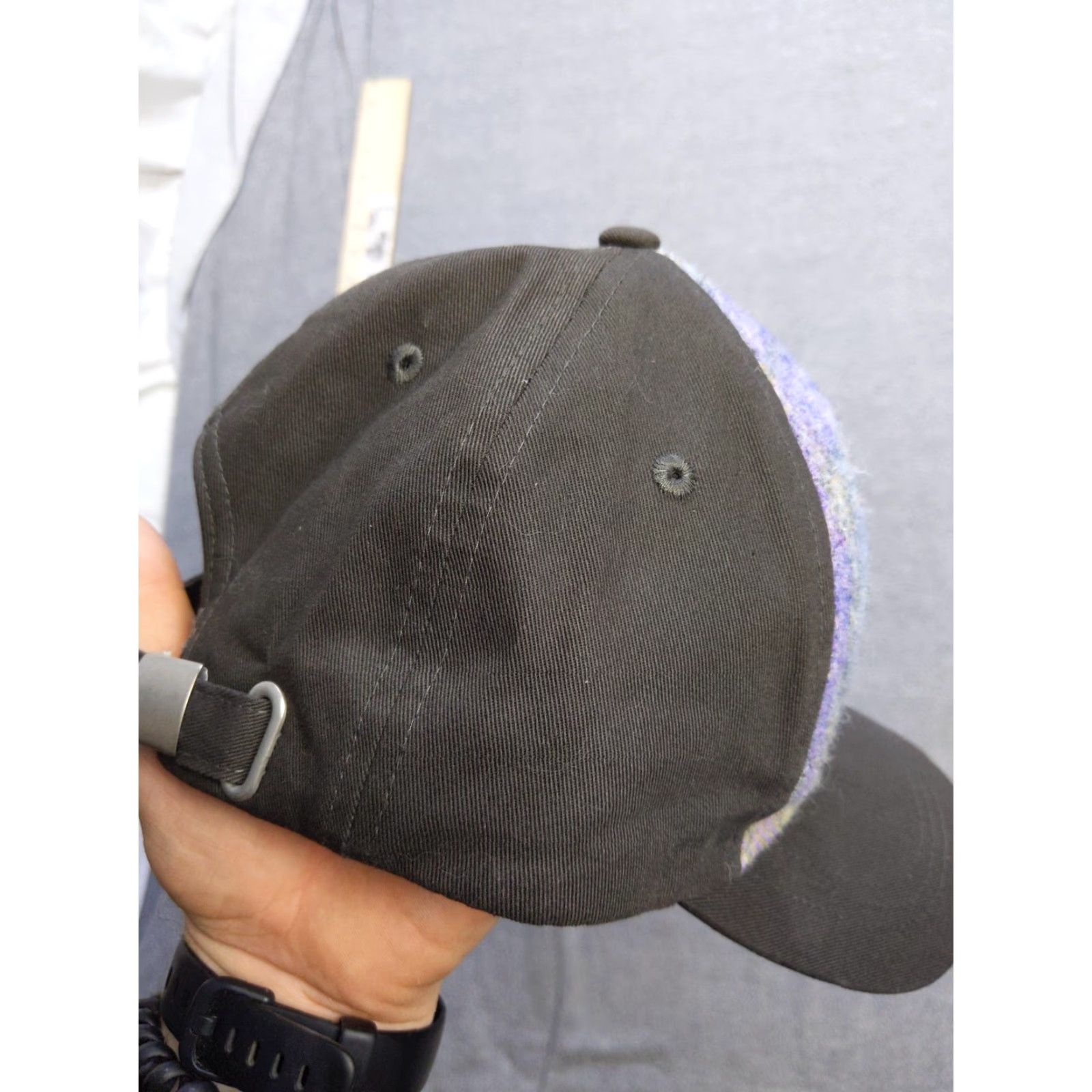 Harris Tweed Glen Appin Hat Cap Strap Back Harris Tweed Wool Plaid Mens Scotland Baseball Cap One Size Black Wool Plaid Tweed Harris Tweed Mens Scotland Size ONE SIZE - 4 Thumbnail