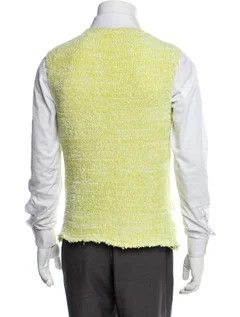 Jil Sander o1y1124 Silk Scoop Neck Sweater in Yellow Size US L / EU 52-54 / 3 - 3 Thumbnail