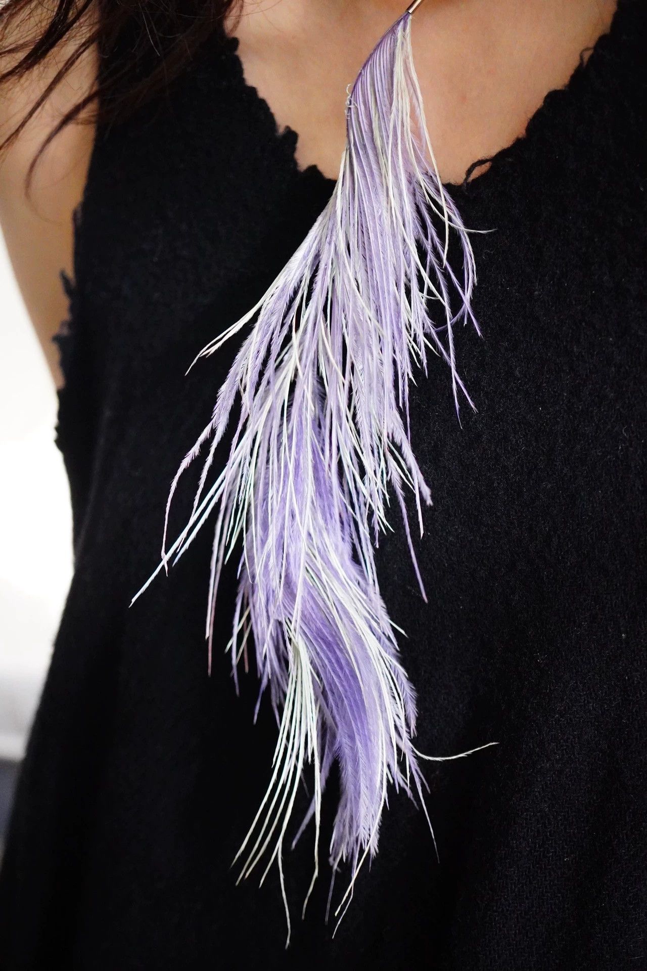 MM6 mm6 2000s purple & light green woven feather necklace 9/10 Size ONE SIZE - 5 Thumbnail