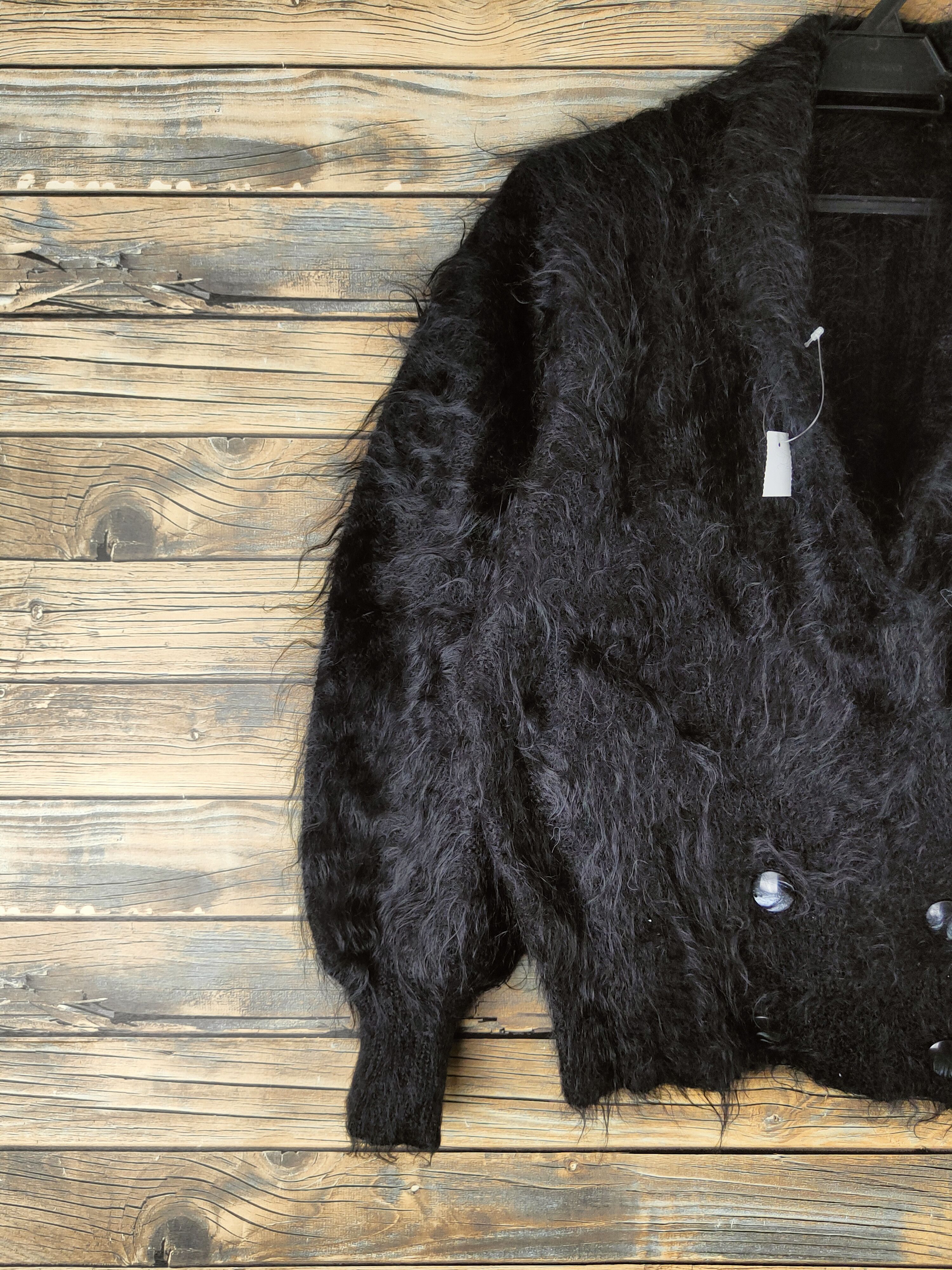 Japanese Brand DL Japa vintage shaggy Black Fur Mohair Knitwear #46-486 Size M / US 6-8 / IT 42-44 - 3 Thumbnail