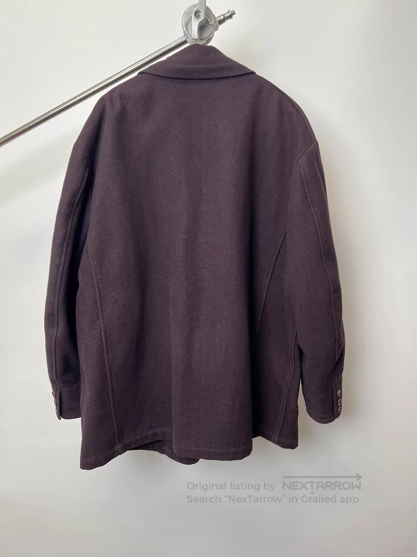 Yohji Yamamoto Purple Zip-Front Jacket with Pocket Details. Size US L / EU 52-54 / 3 - 6 Thumbnail