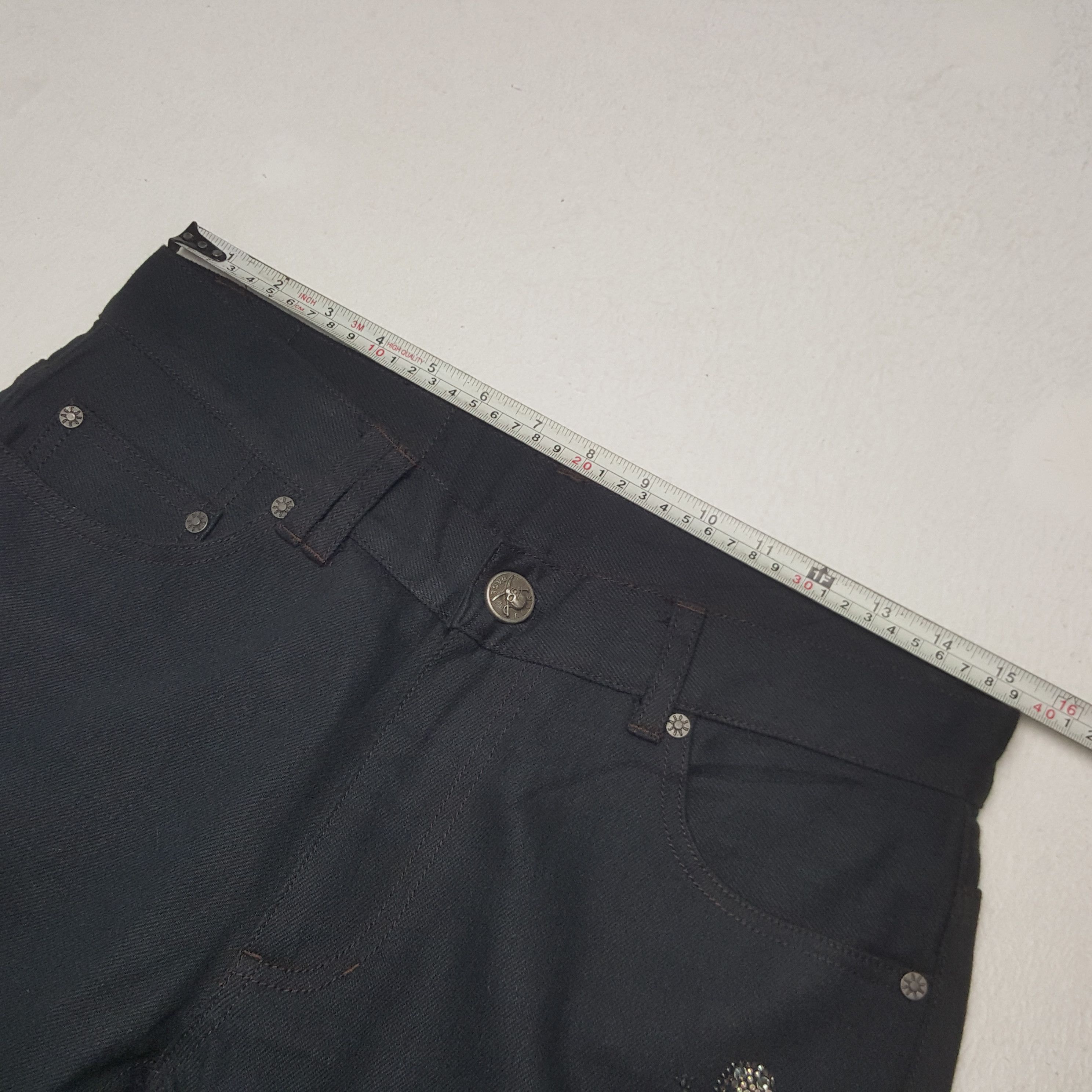 Vintage Vintage Abordage Skull Streetwear Black Jeans Size US 30 / EU 46 - 7 Thumbnail