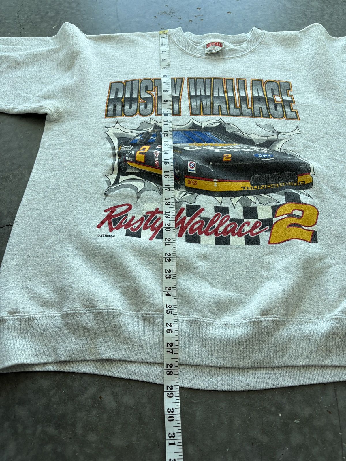 Nutmeg Vintage 90s Nascar Rusty Wallace Double Sided Sweatshirt Size US XL / EU 56 / 4 - 7 Thumbnail