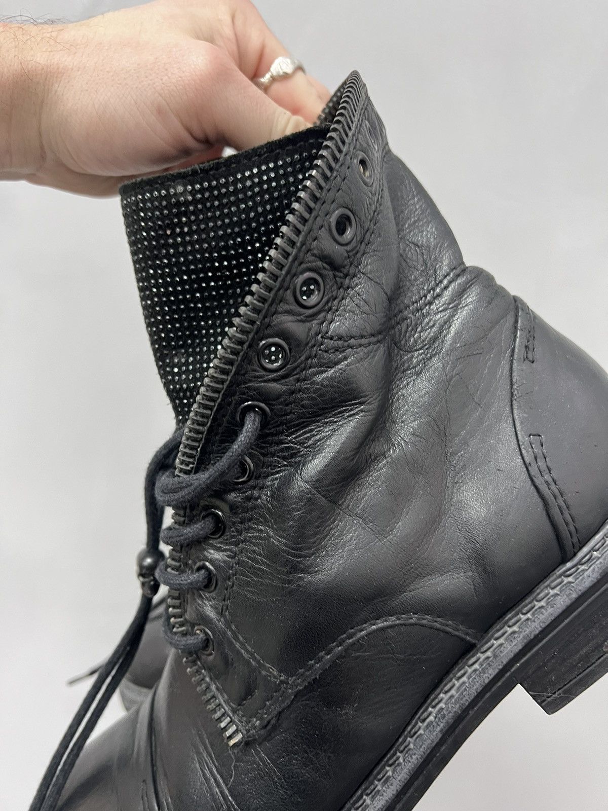 Vintage 90s Vintage Leather Cowboy Boots Western shoes GUIDI STYLE Size US 7.5 / EU 40-41 - 13 Thumbnail