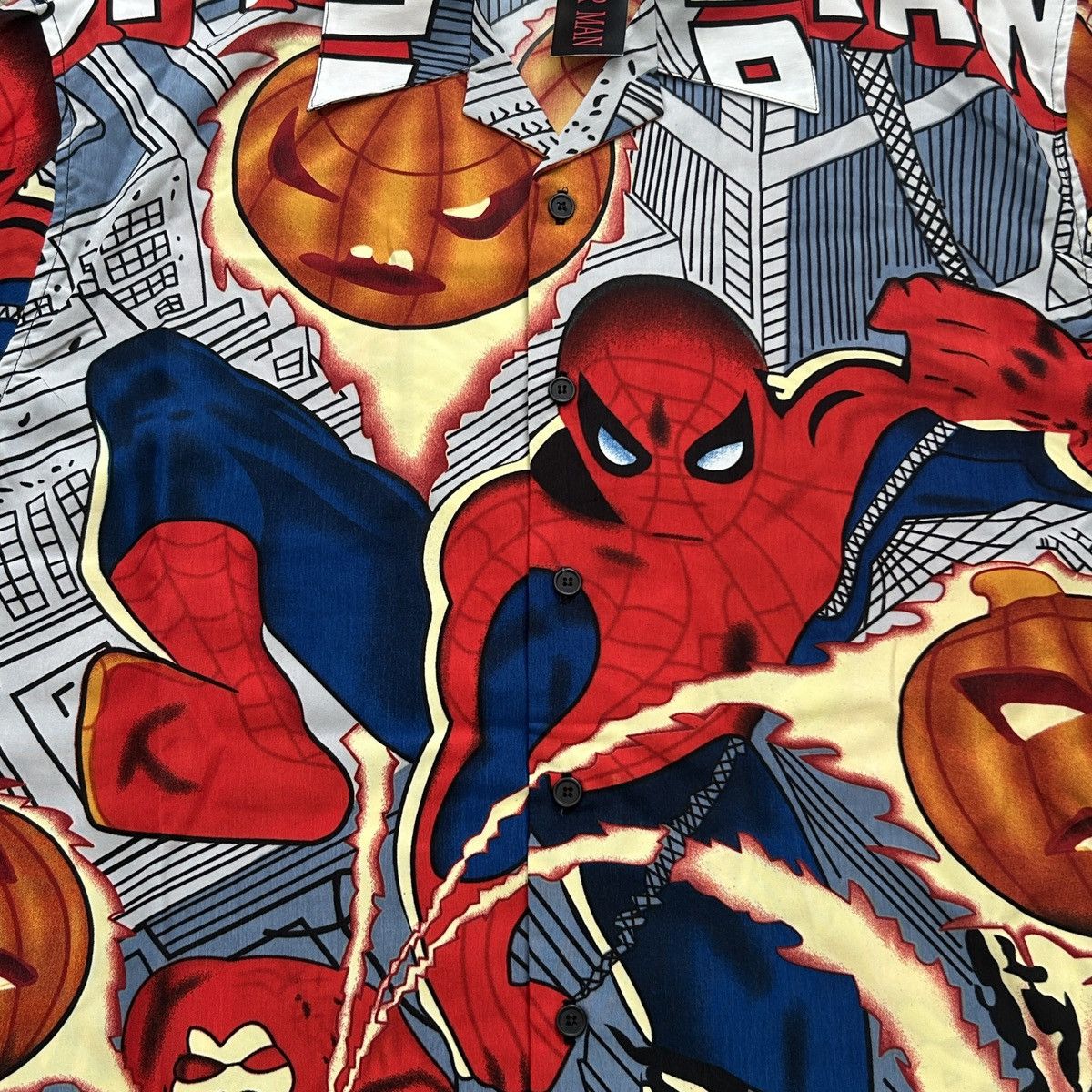 Marvel Comics Y2K Spiderman Goblin multicolor All Over Print AOP button up Size US M / EU 48-50 / 2 - 2 Thumbnail