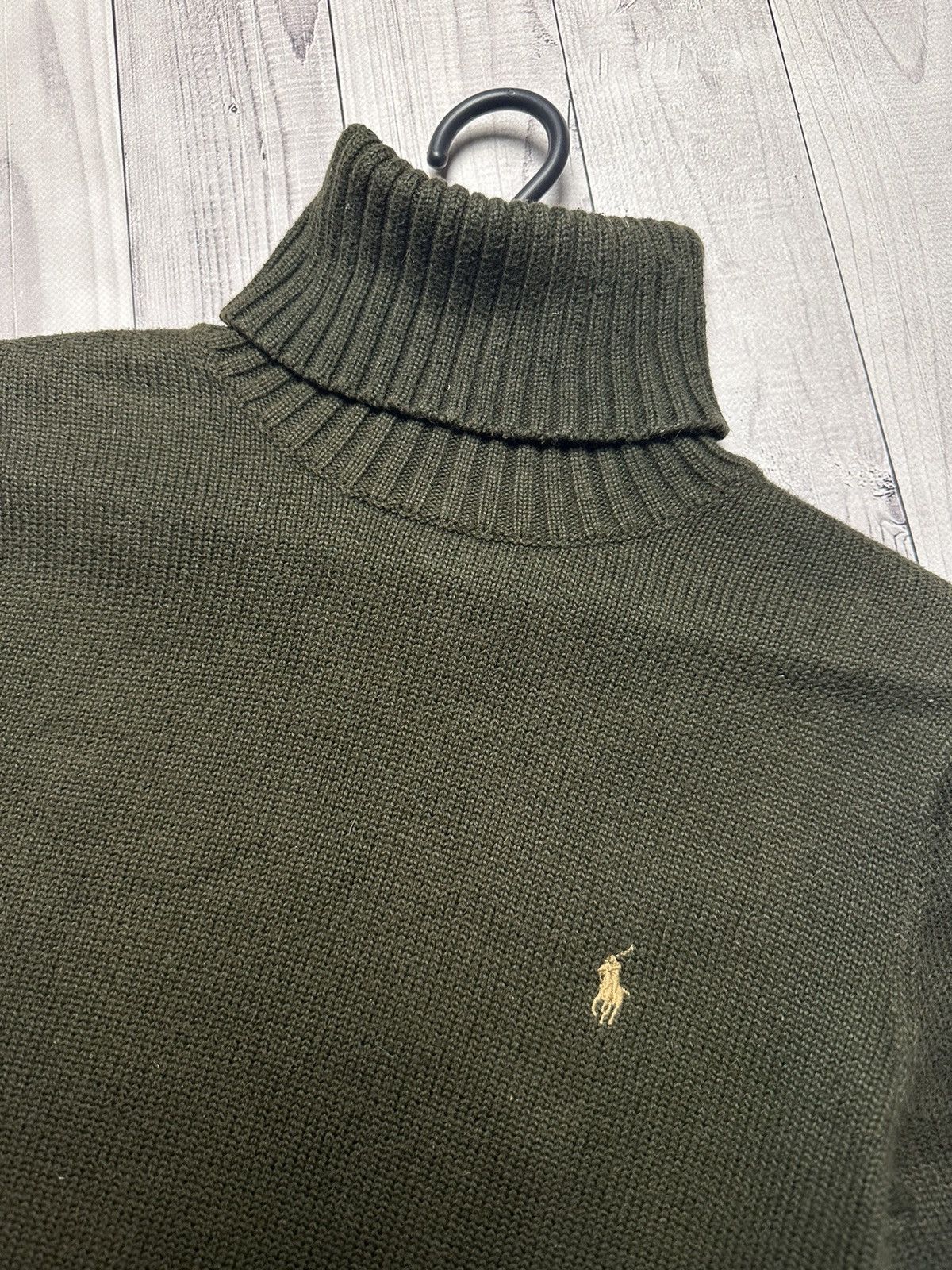 Polo Ralph Lauren × Ralph Lauren × Vintage Vintage Polo Ralph Lauren sweater turtleneck women’s M green Size M / US 6-8 / IT 42-44 - 3 Thumbnail