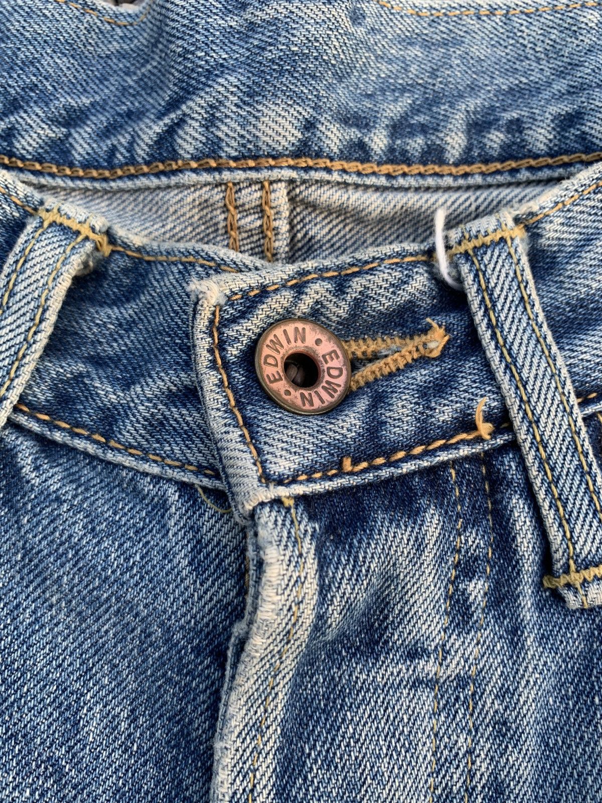 Kapital VINTAGE EDWIN SELVEDGE RUSTY FADED DISTRESSED DENIM Size US 27 - 10 Thumbnail