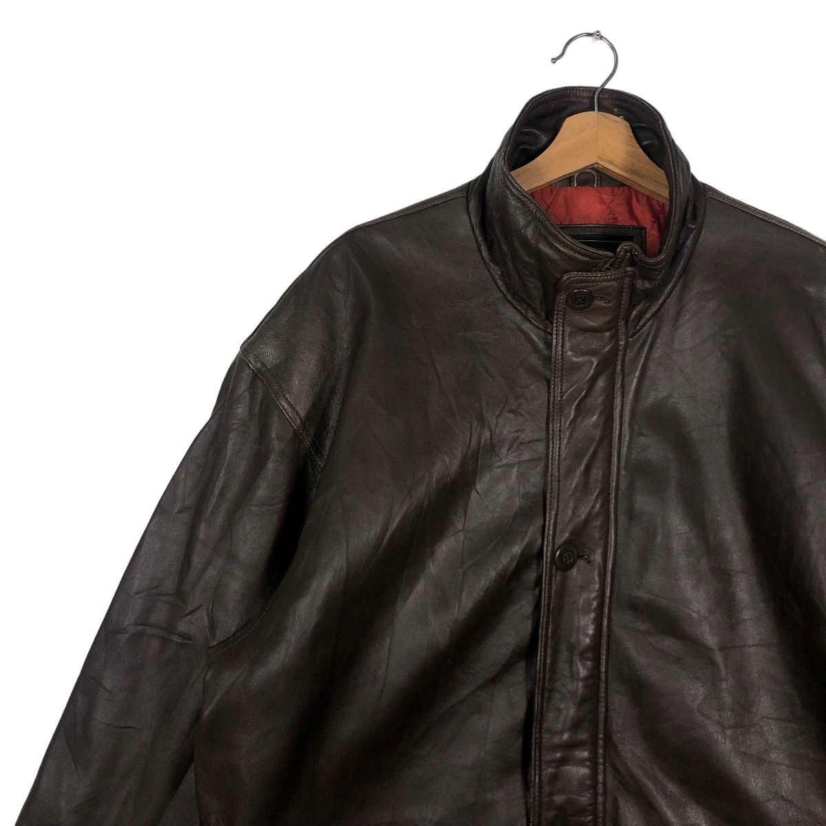 Japanese Brand 🔥90’s Biker Genuine Leather Jacket Allen Jolly Issey Miyake Size US L / EU 52-54 / 3 - 5 Thumbnail
