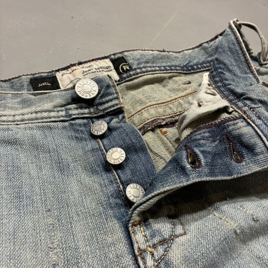 Energie Y2K Energie Distressed Slim Button-Fly Justin Jeans Italy Size US 33 - 3 Thumbnail