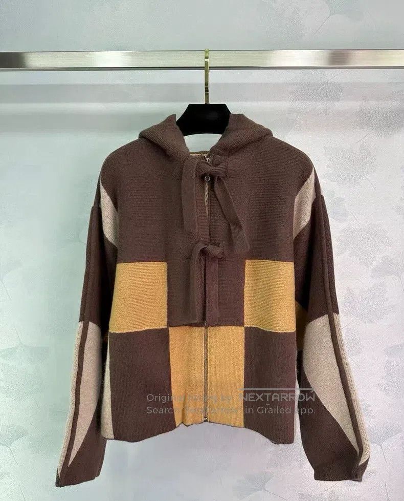 Hermes Hermes Jacquard Hooded Long Sleeve Coat Size 4XL / US 24-26 - 1 Thumbnail