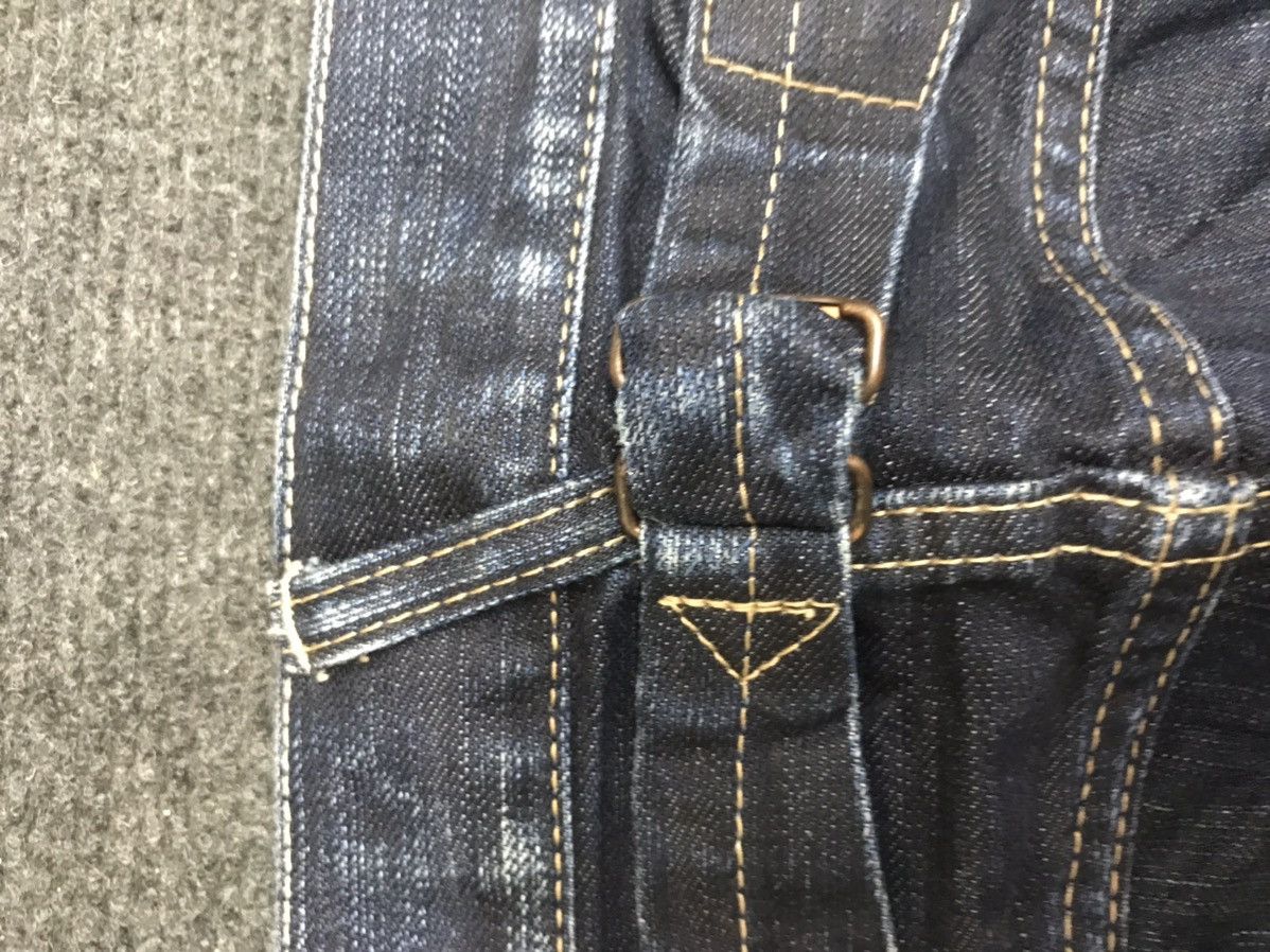 Japanese Brand BACK NUMBER Distressed Buckle Back Jeans Size US 31 - 18 Thumbnail