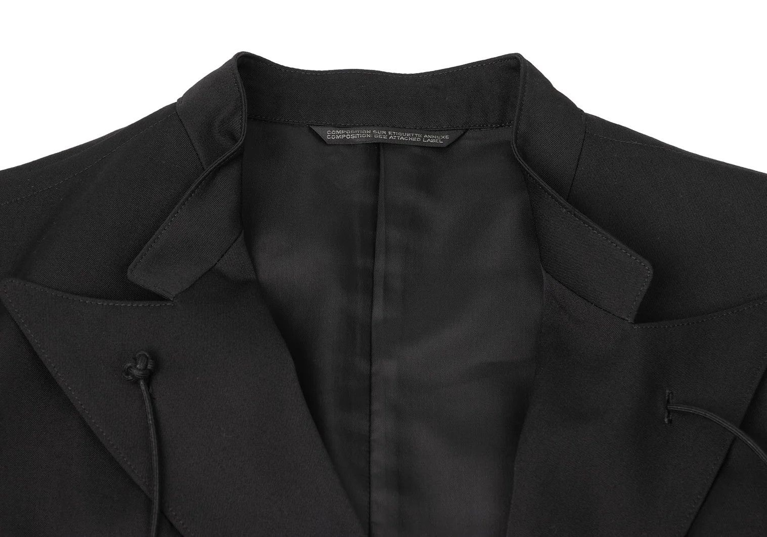 Yohji Yamamoto Yohji Yamamoto Wool Gabardine Jacket Black Size 3 Size US L / EU 52-54 / 3 - 3 Thumbnail