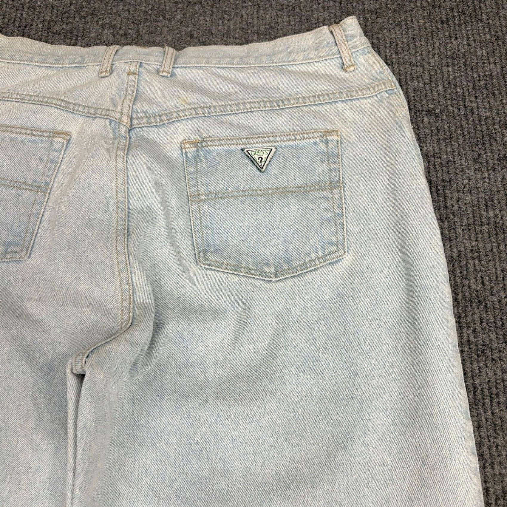 Guess Vintage Guess Jeans Mens 42 Light Blue High Rise Relaxed Tapered Made in USA Size US 42 / EU 58 - 7 Thumbnail