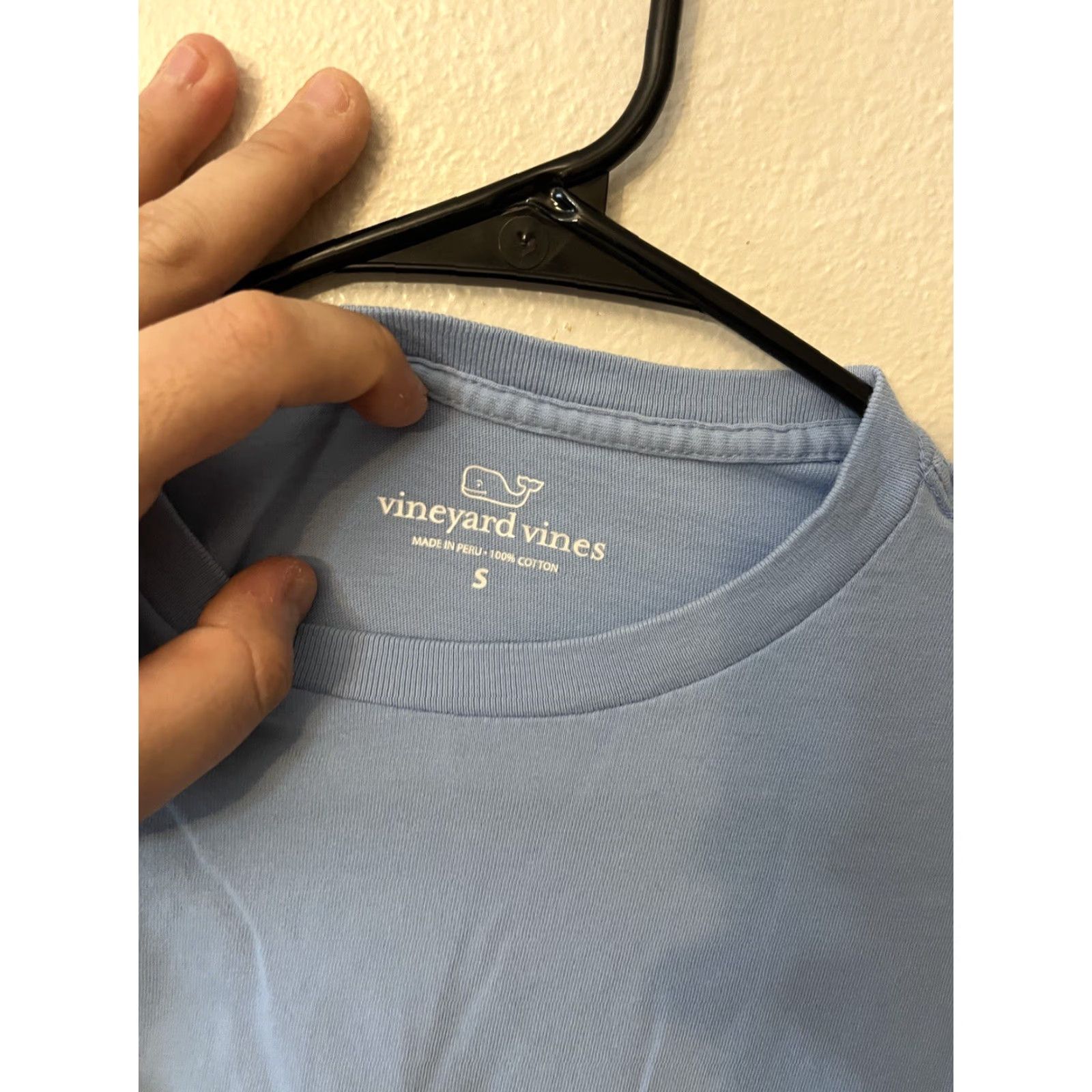 Vineyard Vines VINEYARD VINES Men's T-Shirt Logo Long Sleeve Blue Holiday Casual S Size US S / EU 44-46 / 1 - 2 Thumbnail