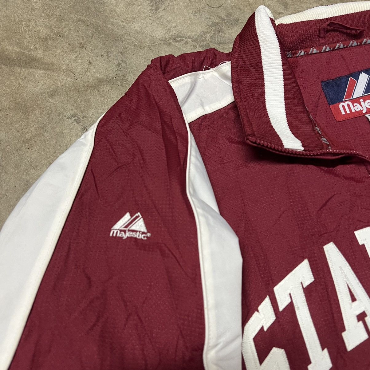 Majestic × Vintage Vintage 2000’s Stanford University Majestic Athletic Jacket Size US XL / EU 56 / 4 - 7 Thumbnail