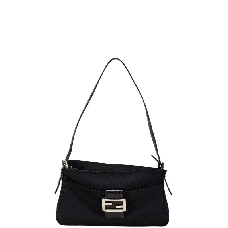 Fendi Fendi Nylon Leather Mamma Baguette Shoulder Bag 2321 Others Shoulder Bag 2321 in Black, Women's