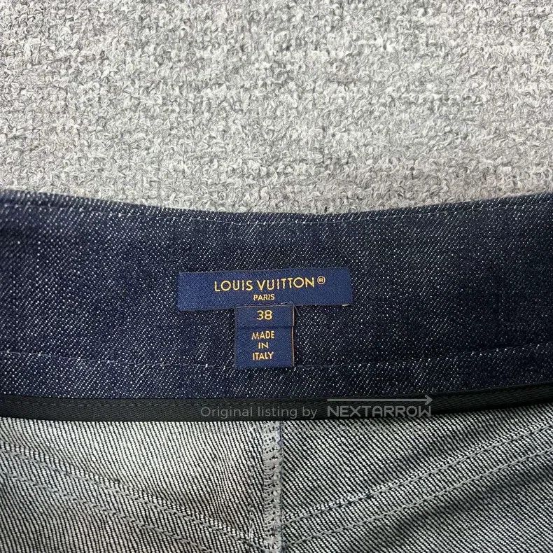 Louis Vuitton Louis Vuitton Flocked full-print presbyopic denim shorts Size US 38 / EU 54 - 4 Thumbnail