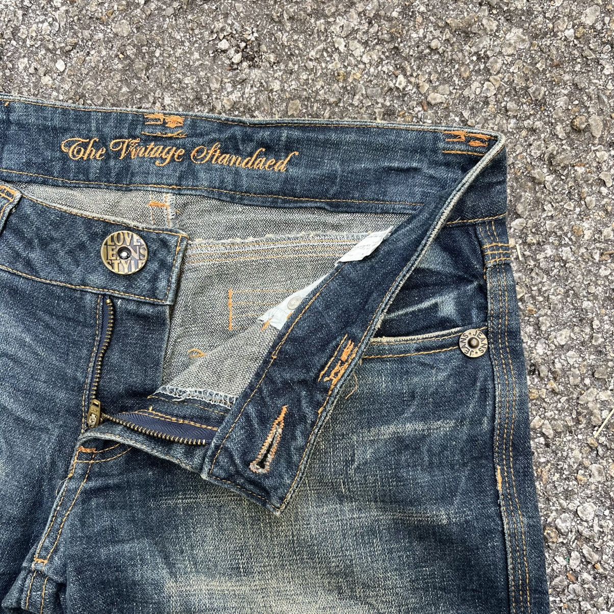 Japanese Brand SUPER FLARE JEANS JAPANESE DENIM BOOT CUT PANT Size 27" / US 4 / IT 40 - 8 Thumbnail
