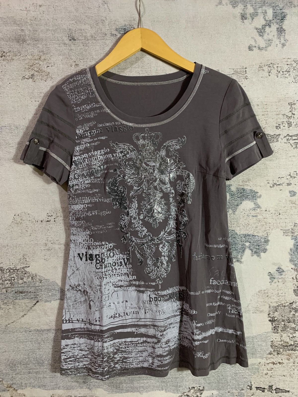 Japanese Brand × Vintage Gothic Undefined Tribal Poem Rock Style Chamois V Size L / US 10 / IT 46 - 1 Thumbnail