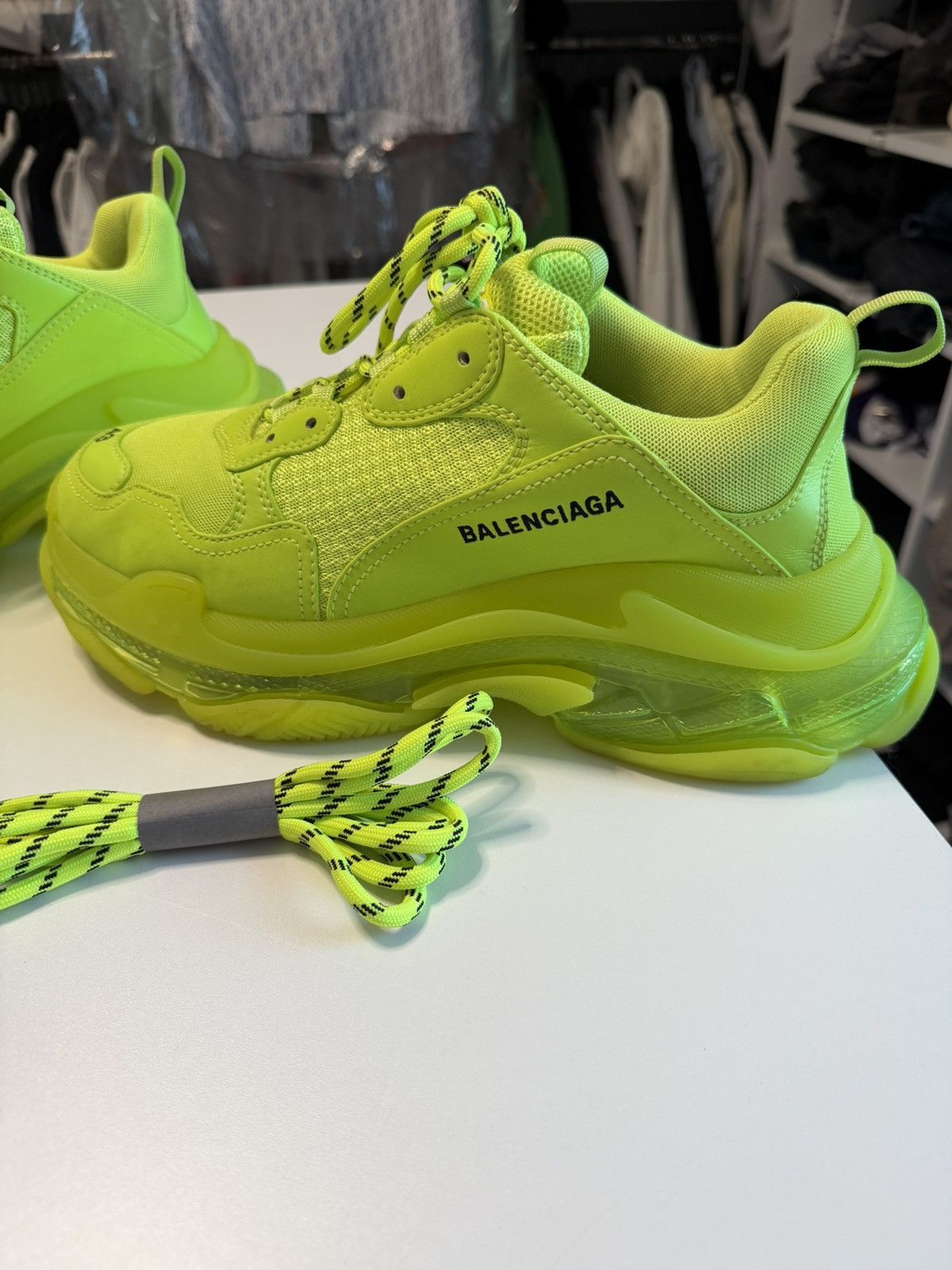 Balenciaga Balenciaga Triple S Neon Yellow US 10 EUR Size 43 Size US 10 / EU 43 - 1 Thumbnail