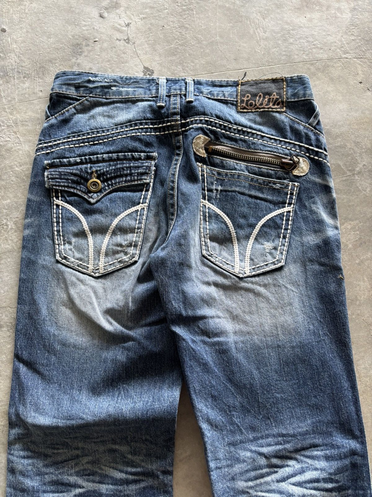 If Six Was Nine y2k lolita washed fade japanese punk dope backpocket Size US 33 - 14 Thumbnail