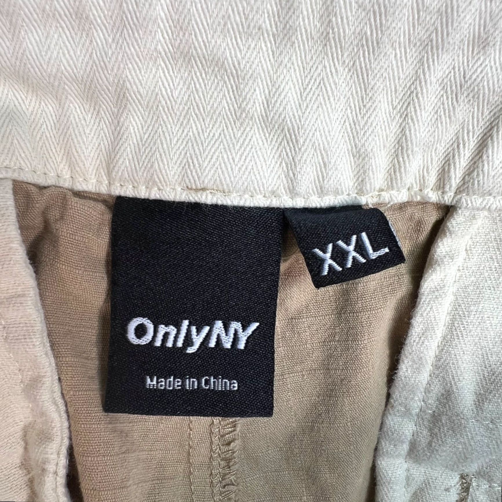 Only NY OnlyNY Mens 2XL Chino Pants 100% Cotton Khaki Straight Leg Beige Pants Sl/ Pocket Casual Regular Men Size US 39 - 3 Thumbnail