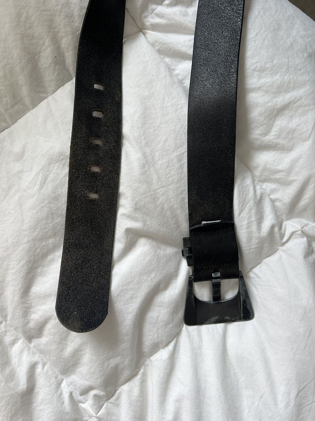 Diesel × Vintage Y2K Vintage Diesel Leather Belt Avant Garden Size ONE SIZE - 6 Thumbnail
