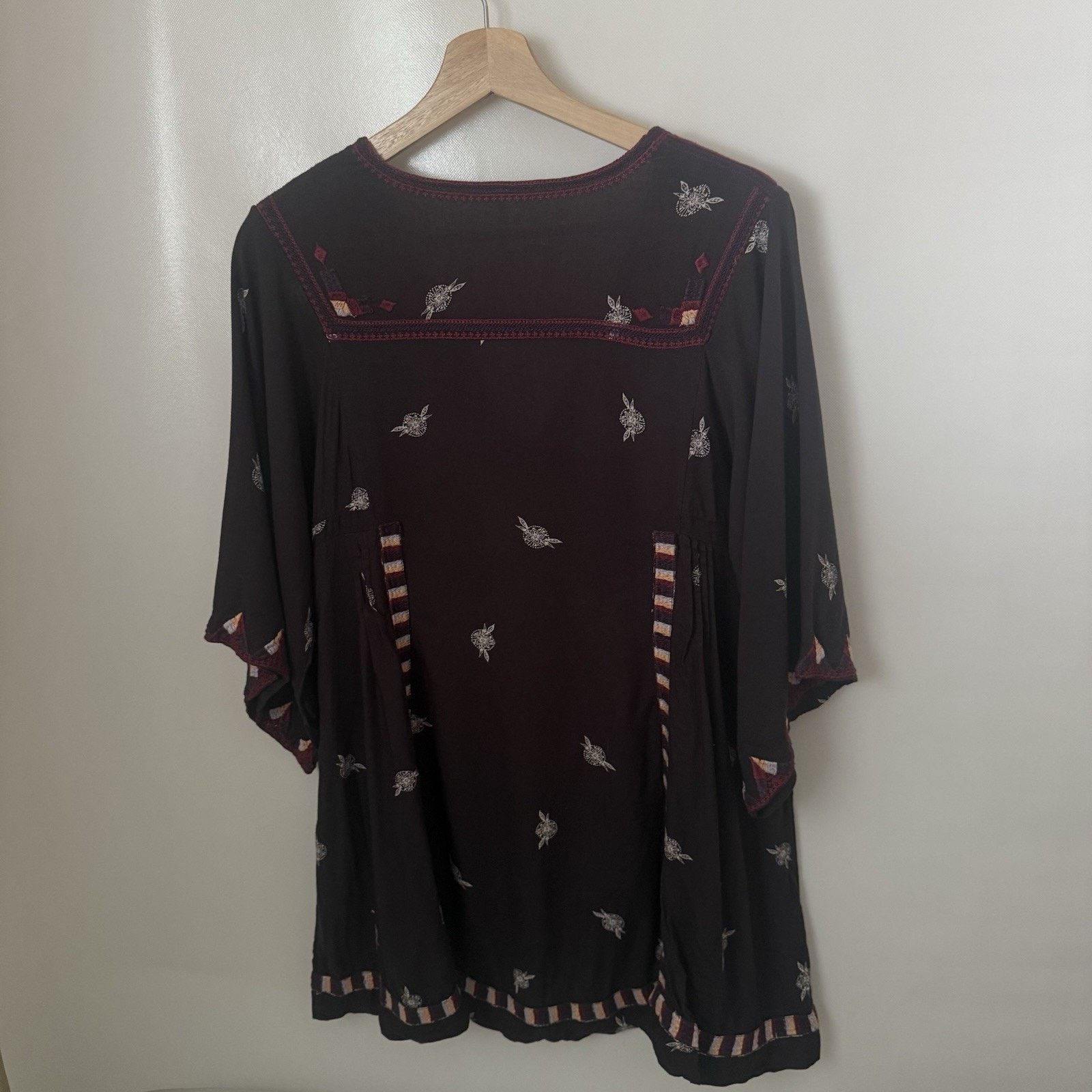 Free People Free People Embroidered Boho Western Hippie Tunic Dress Size S / US 4 / IT 40 - 3 Thumbnail