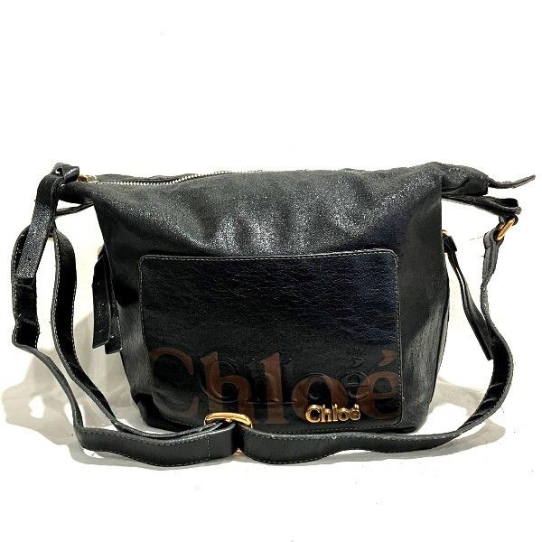 Chloe Chloe Eclipse Leather Shoulder Bag Leather Shoulder Bag in Black, Women's