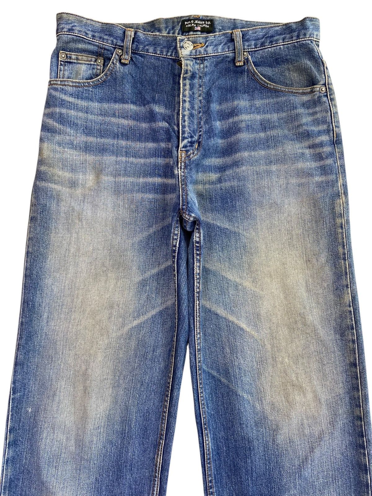 Polo Ralph Lauren Polo Ralph Lauren Whiskers Faded Wash Style Loose Jeans Size US 32 / EU 48 - 2 Thumbnail