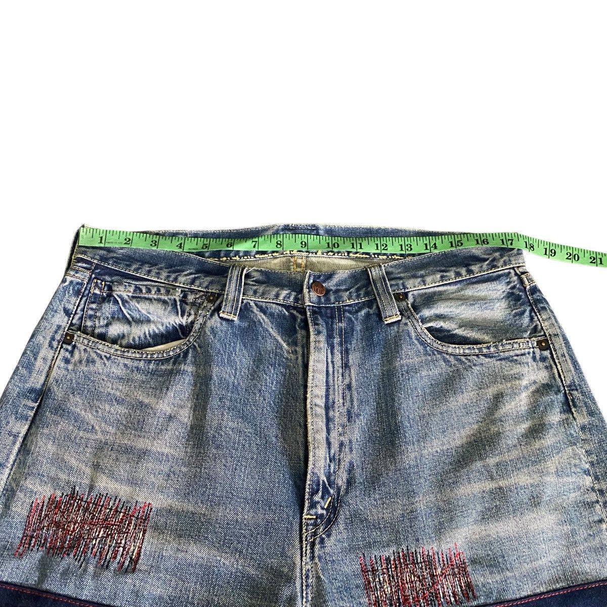 Blue Blue Japan × Japan Blue × Le Grande Bleu (L.G.B.) Vintage Blue Blue H.R Market Selvedge Jeans Blue Colour Size US 36 / EU 52 - 17 Thumbnail