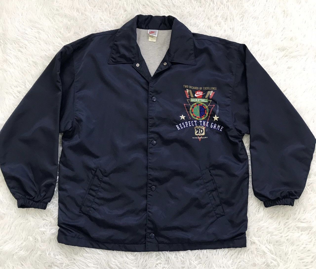 Nike Vtg 80s-90s Nike Basketball 20th Anniversary Jacket Size US L / EU 52-54 / 3 - 1 Thumbnail