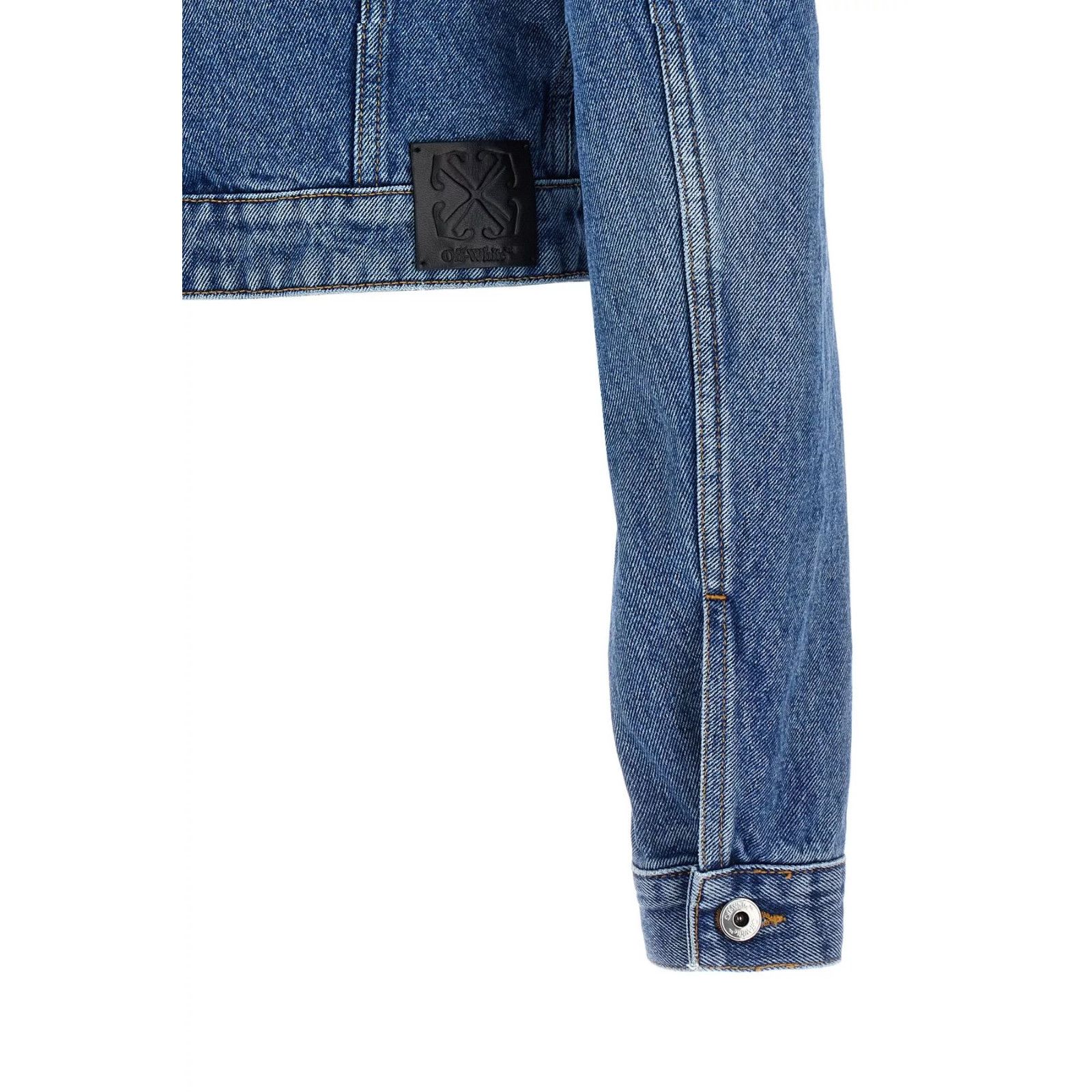 Other OFF-WHITE Cargo Blue Denim Crop Jacket New & Authentic (Wome Size M / US 6-8 / IT 42-44 - 4 Thumbnail