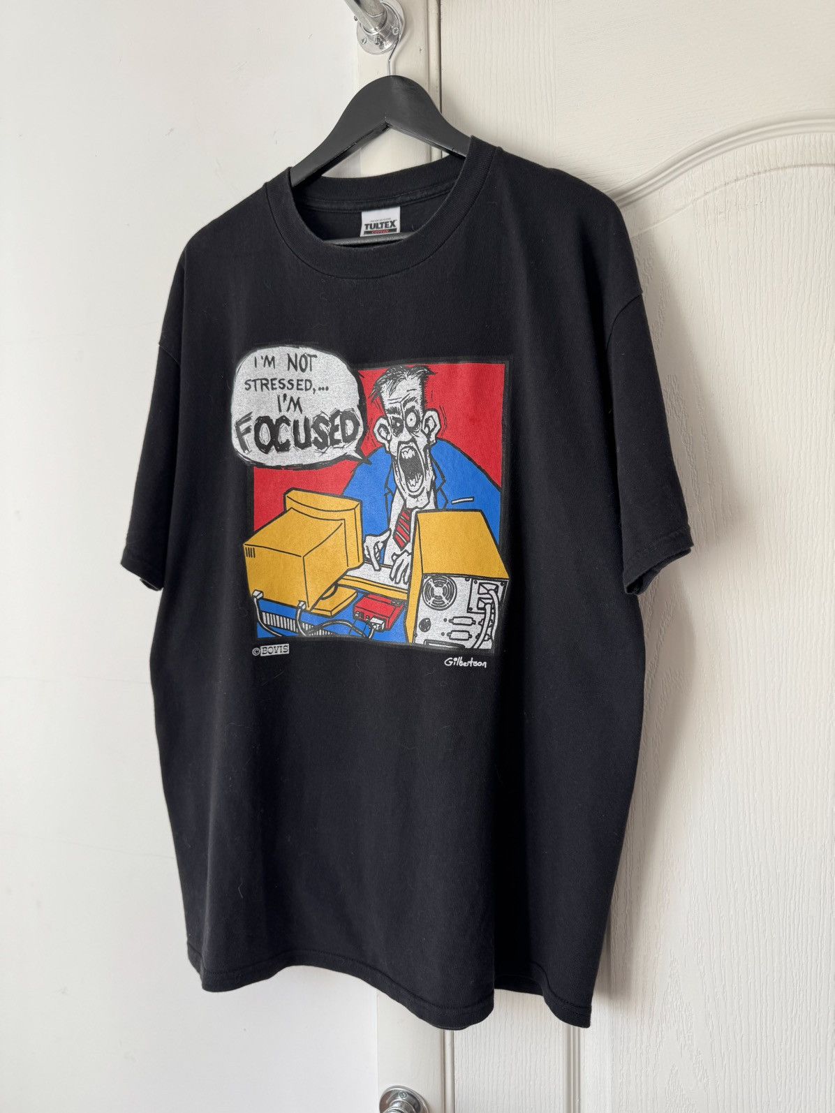 Vintage Vintage 90s Humor "I am focused" Printed logo Tee Size US XL / EU 56 / 4 - 1 Thumbnail