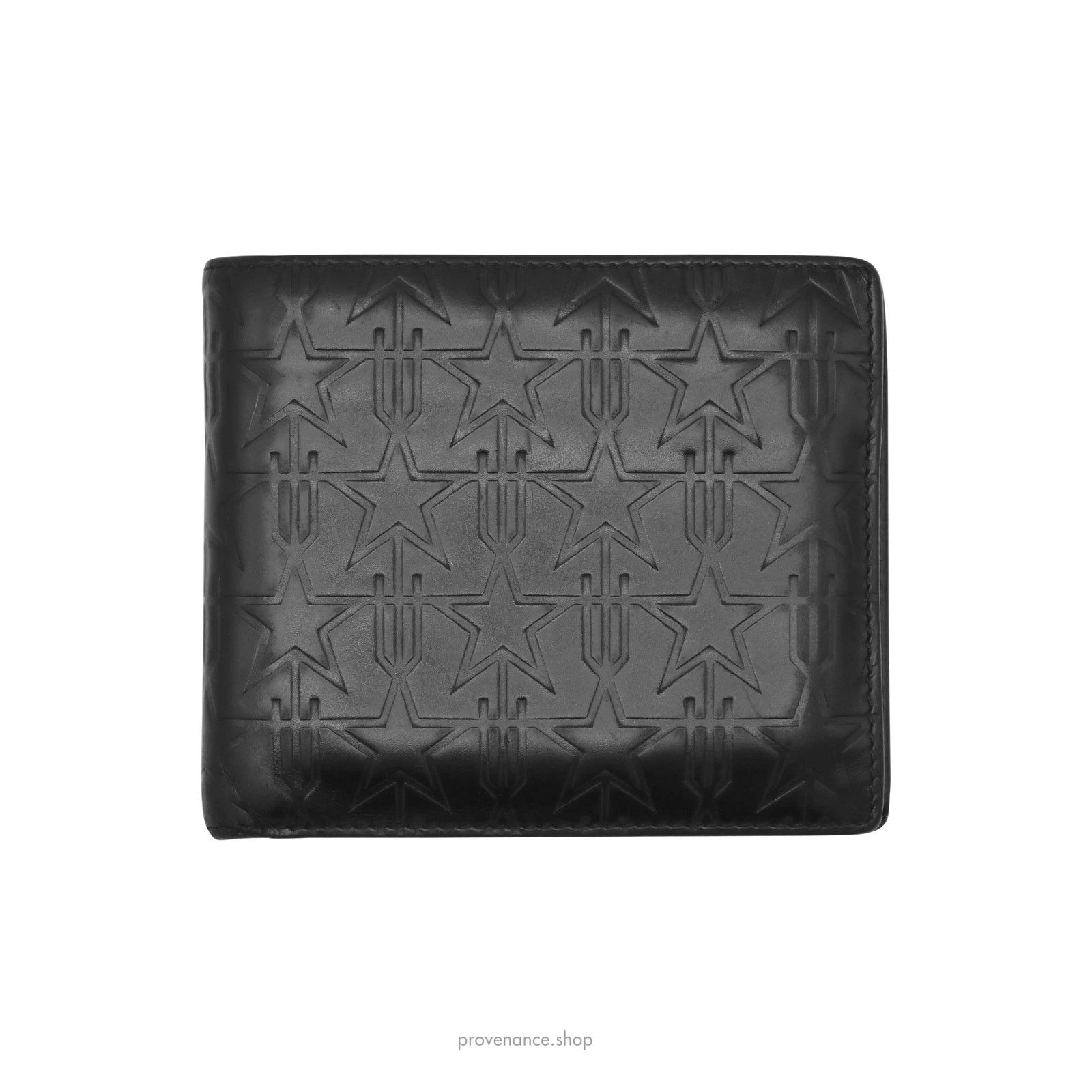 Givenchy 🔴 Givenchy Stars Embossed Wallet - Black Leather Size ONE SIZE - 2 Thumbnail