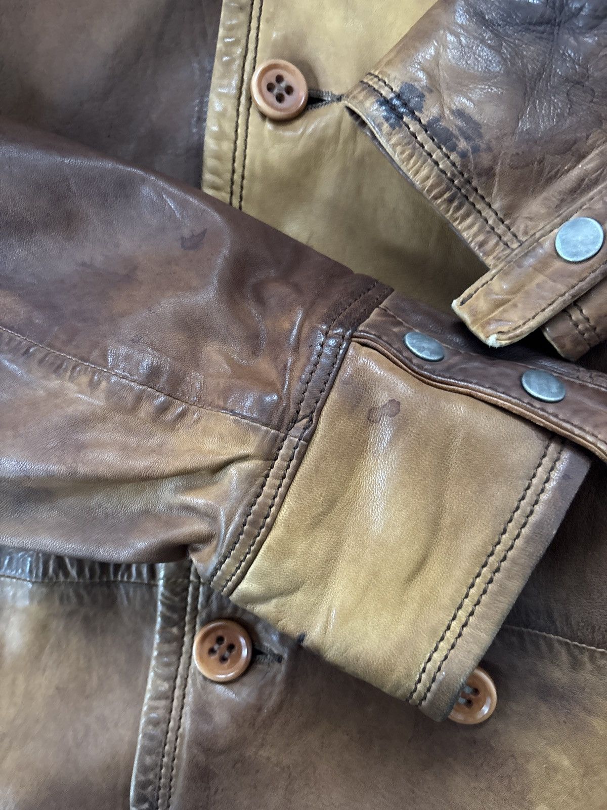 Diesel Vintage Diesel Leather Jacket Size US XXL / EU 58 / 5 - 11 Thumbnail