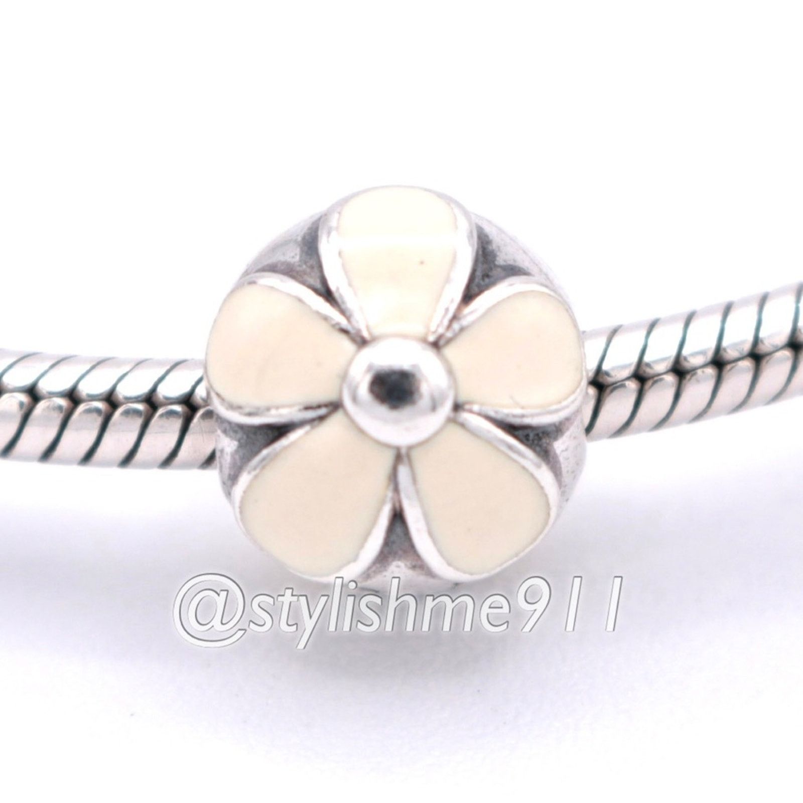 pandora Authentic PANDORA Darling Daisies Clip with White Enamel Size ONE SIZE - 2 Thumbnail