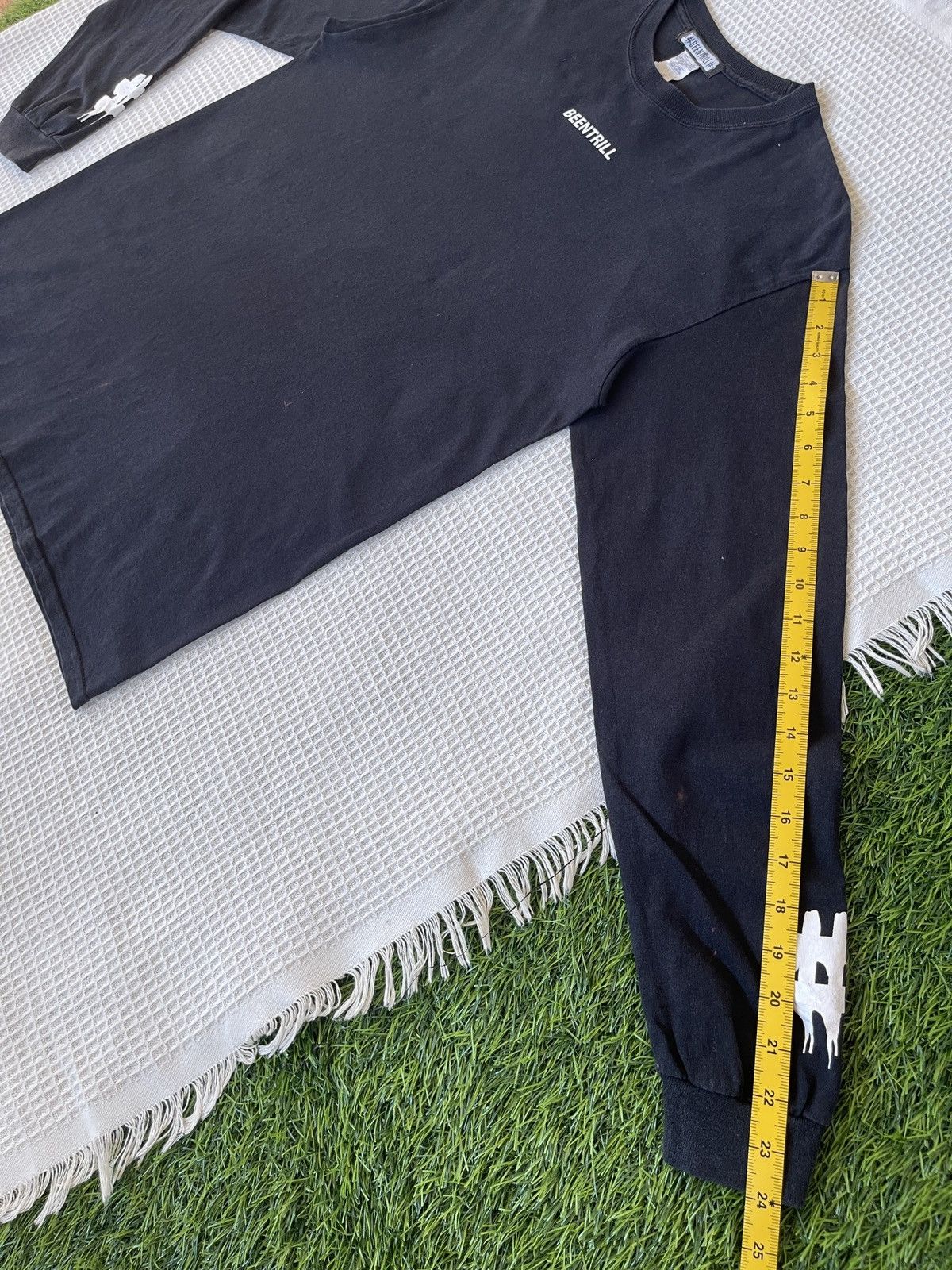 Been Trill × Hood By Air CenterLogo🔥BEEN TRILL SSUR🔥Sun Faded Black Long Sleeve Tee Size US M / EU 48-50 / 2 - 12 Thumbnail