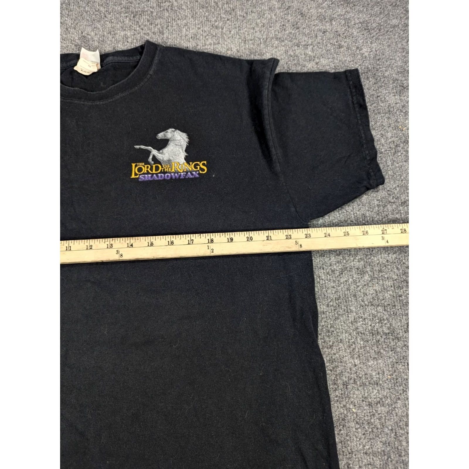 Vintage VINTAGE Y2K Mens XL Black Lord Of The Rings Shadowfax Star Blanco Movie T-Shirt Size US XL / EU 56 / 4 - 8 Thumbnail