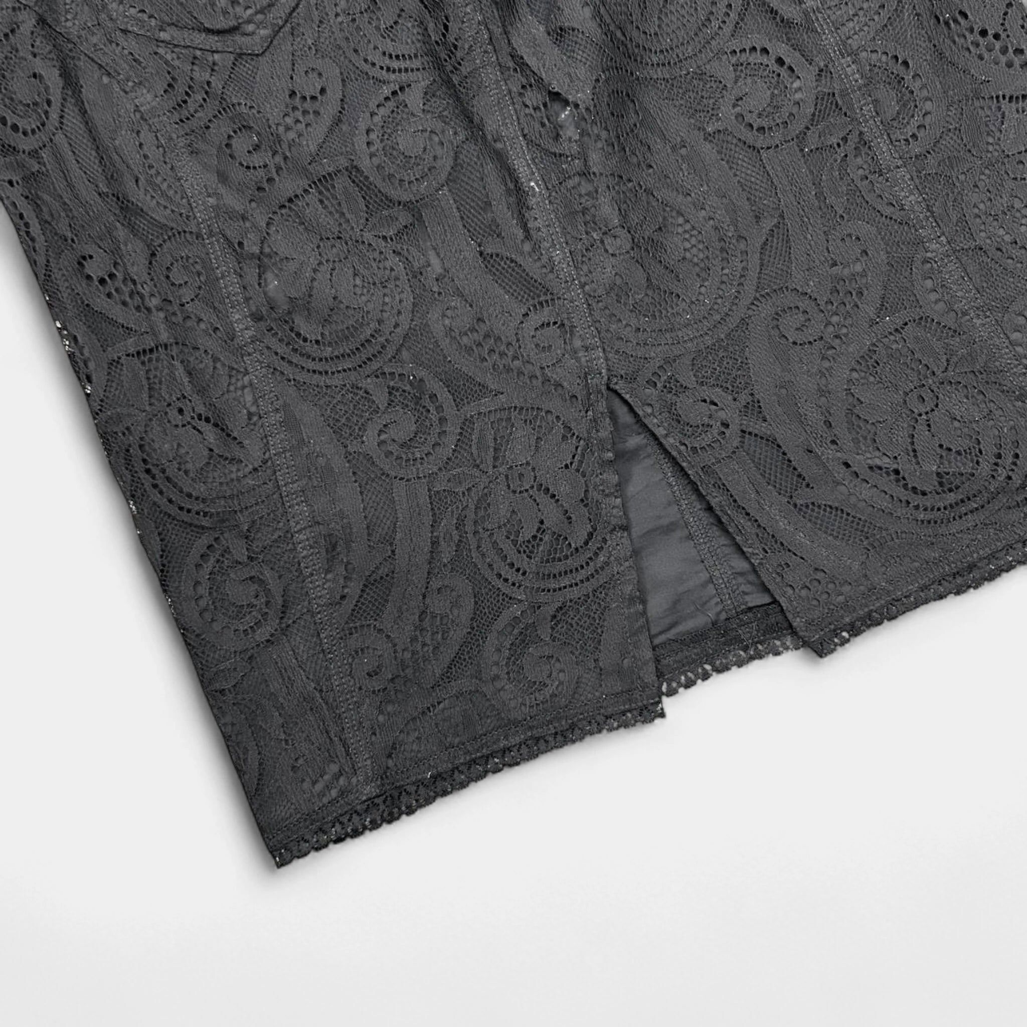 Dolce & Gabbana Dolce & Gabbana Black Venecian Lace Pencil Skirt Size 32" / US 10 / IT 46 - 5 Thumbnail