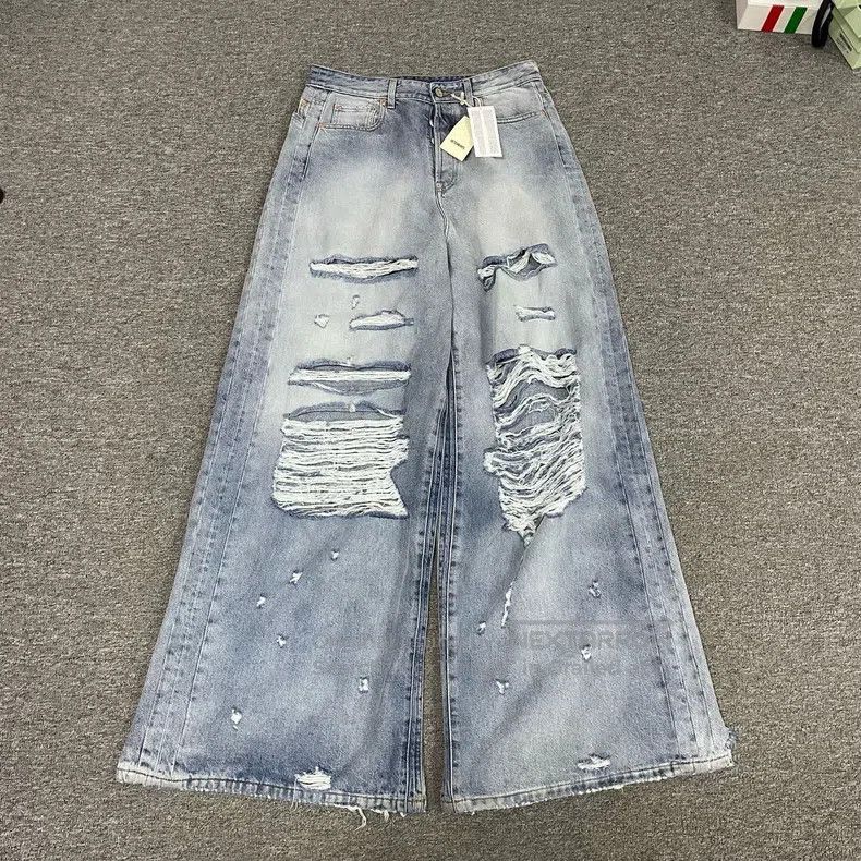 Vetements SizeM 23SS Destroyed Washed Denim Jeans Size 33