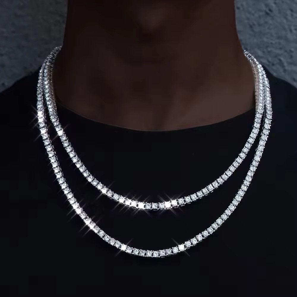 Jewelry 4MM Tennis Chain Necklace Size ONE SIZE - 3 Thumbnail
