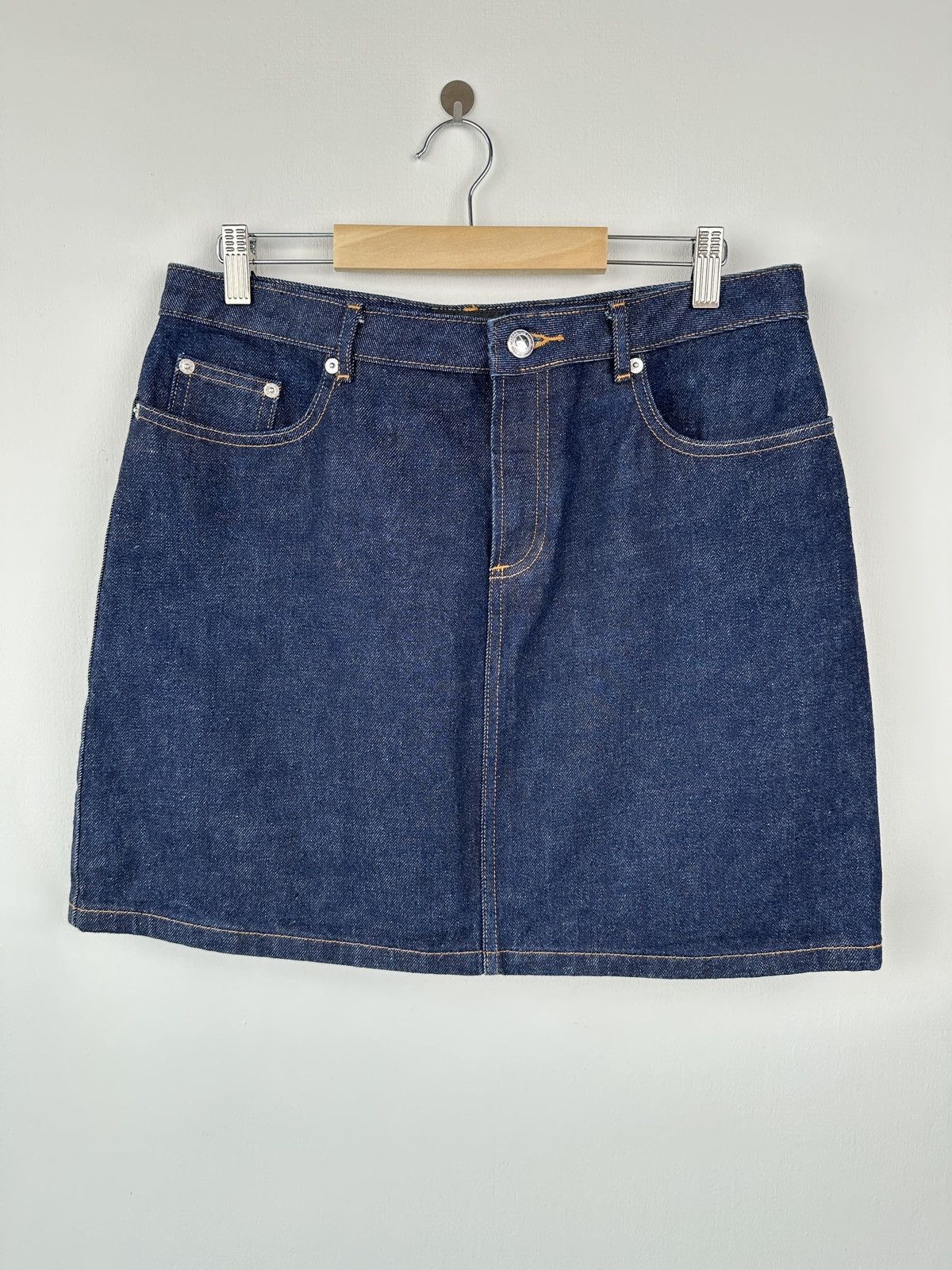 A.P.C. Raw Indigo Japanese Denim Mini Skirt size 42